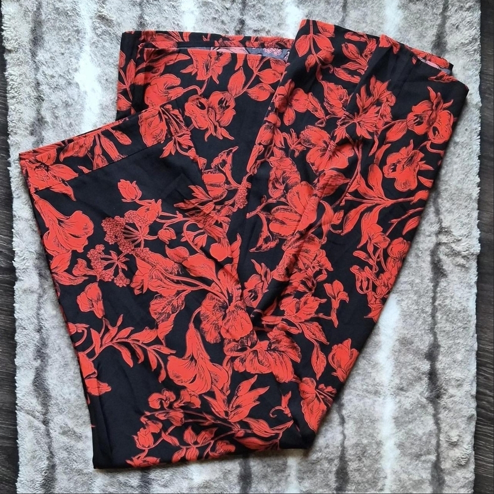 Floral Wide Leg Pants